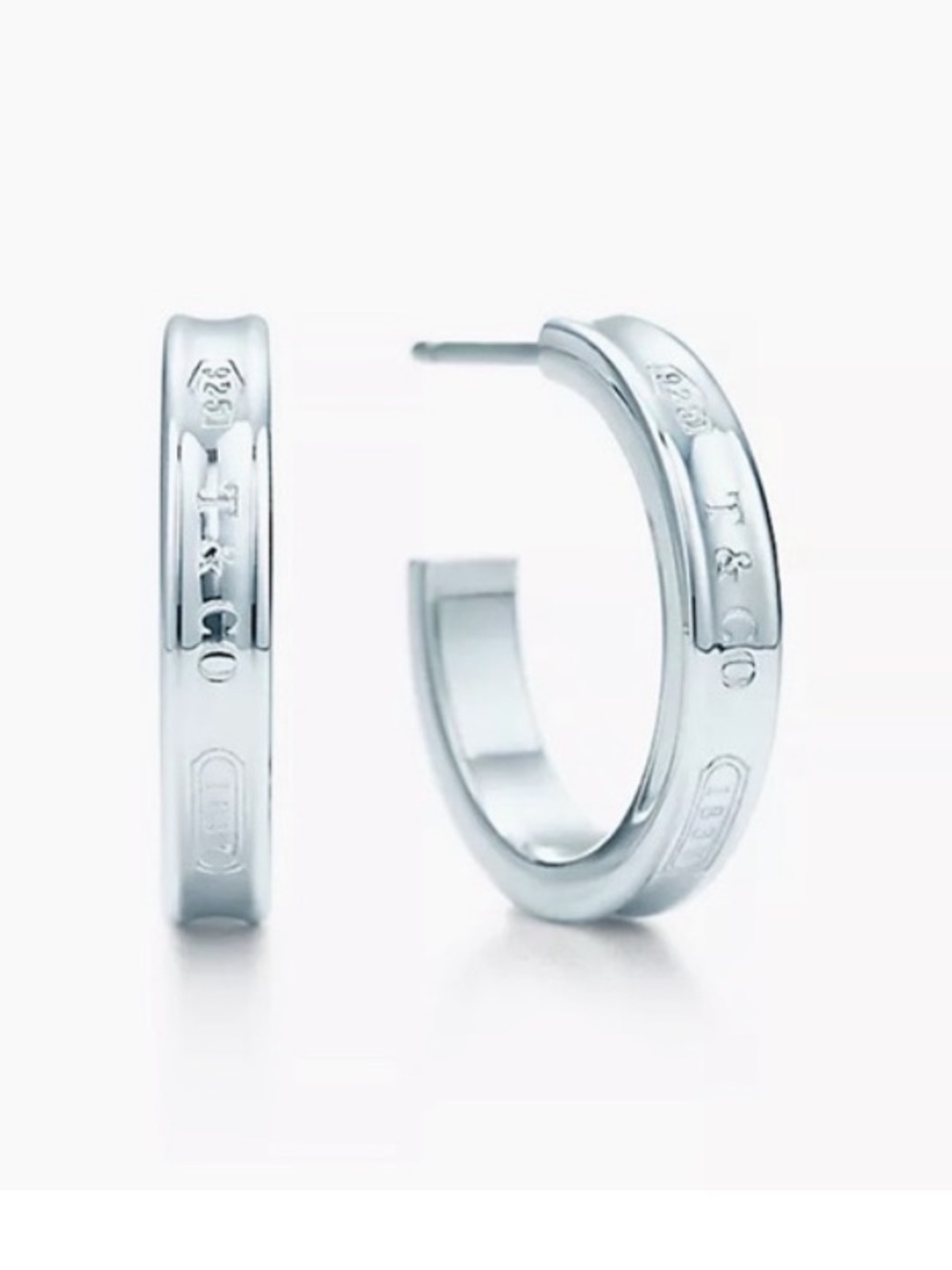 🔴Authetic TIFFANY & CO Sterling Silver 1837 Mini Hoop Earrings🔴